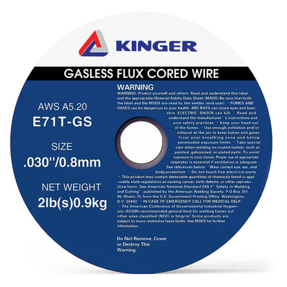 Gasless Flux Core Welding Wire Mig Wire, Mild Steel E71TGS.030-Diameter, 2-Pound Spool