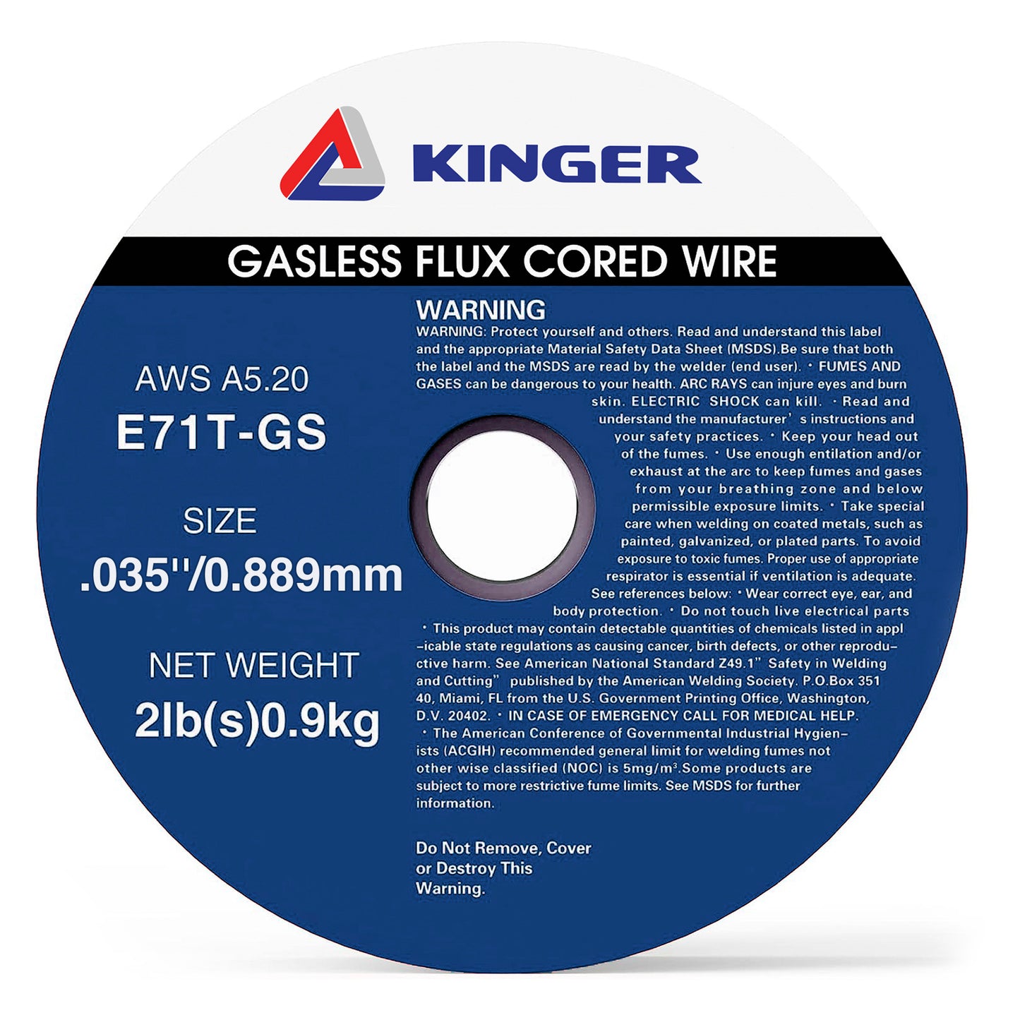 Gasless Flux Core Welding Wire Mig Wire, Mild Steel E71TGS.035-Diameter, 2-Pound Spool